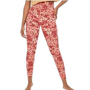 Aerie Offline Real Me Xtra Hi Rise 7/8 Pink Abstract Leopard Leggings - Long N03